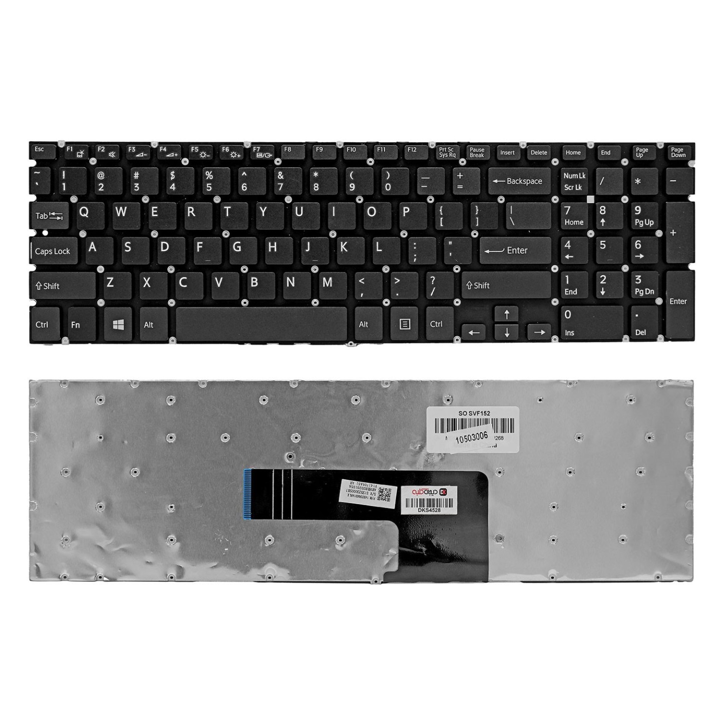 کیبورد لپ‌تاپ سونی SVF153 (VAIO | اینتر کوچک | بدون فریم)