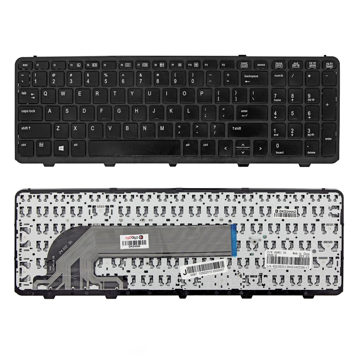 کیبورد لپ‌تاپ اچ‌پی Probook 450 G1