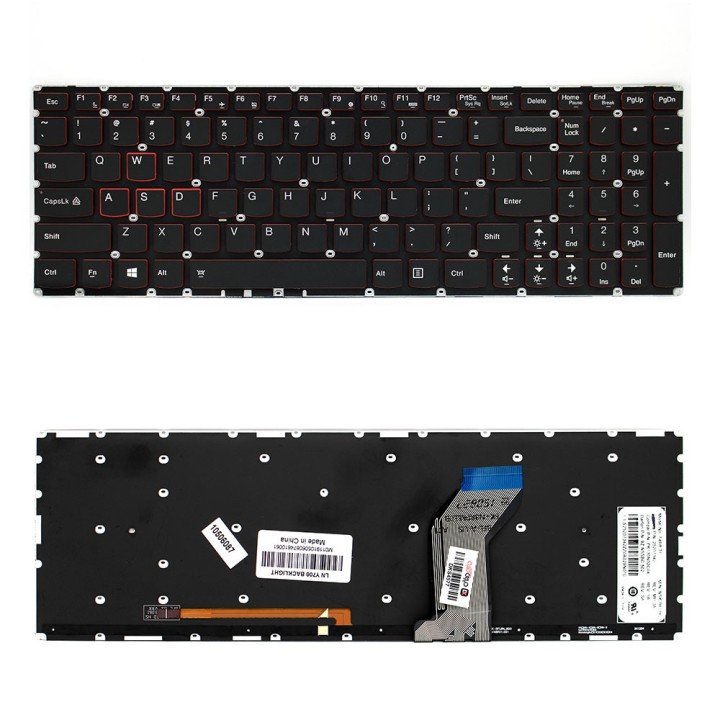 کیبورد لپ‌تاپ لنوو Y700 Touch (IdeaPad | با بکلایت بدون فریم) ®