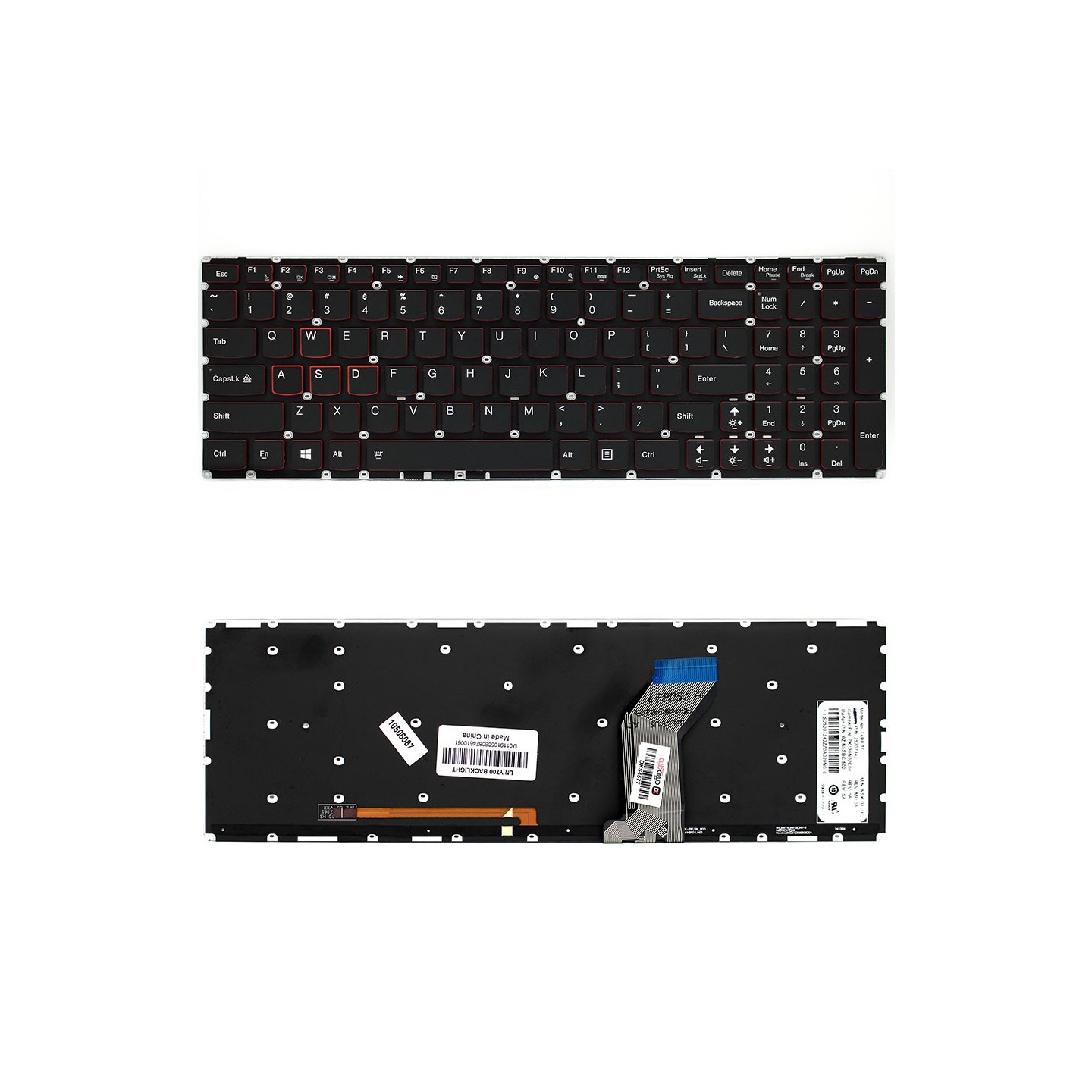 کیبورد لپ‌تاپ لنوو Y700 Touch (IdeaPad | با بکلایت بدون فریم) ®