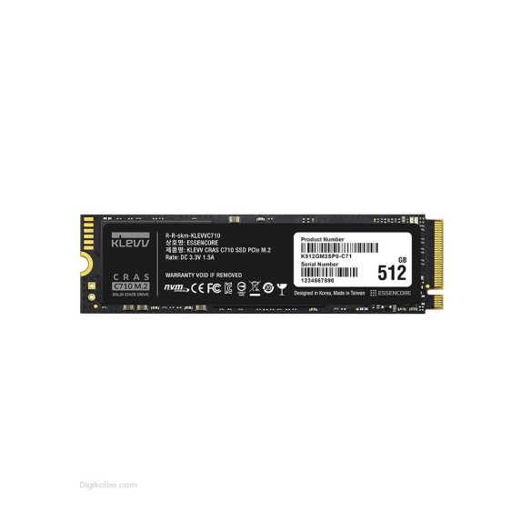 حافظه اس‌اس‌دی کلو CRAS C710(ظرفیت 512 گیگابایت | M.2 NVMe)