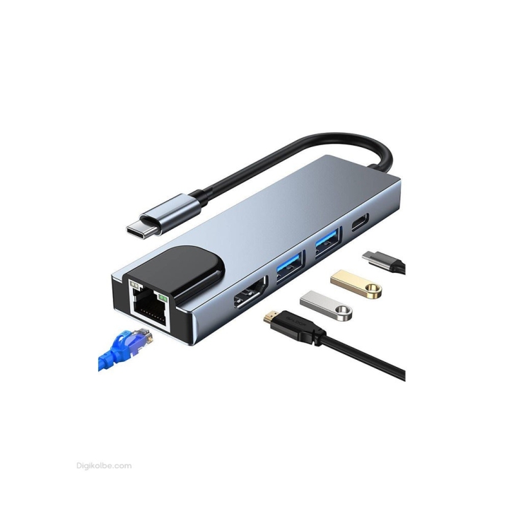 هاب 5 به 1 USB Type-c کی نت ( K-MFCMS505 )