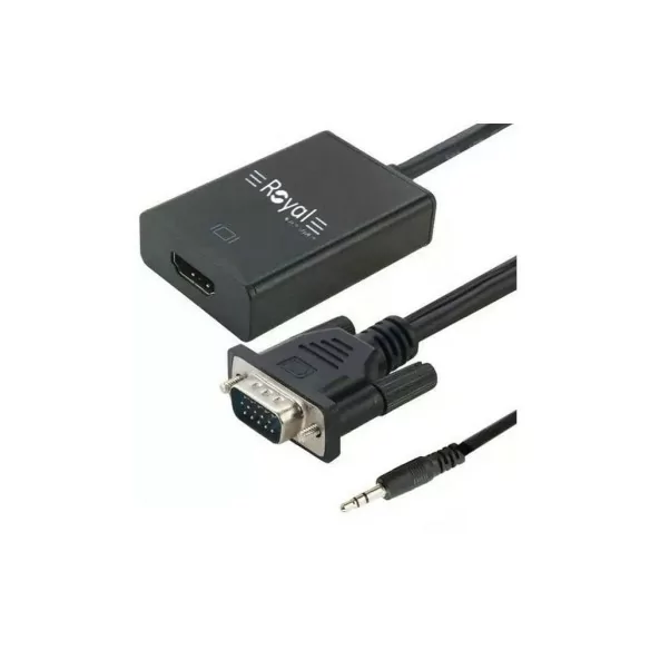 تبدیل VGA به HDMI رویال ( با کابل صدا و برق ) تبدیل VGA به HDMI رویال ( با کابل صدا و برق )