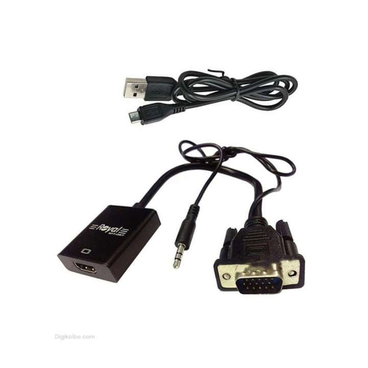 تبدیل VGA به HDMI رویال ( با کابل صدا و برق )