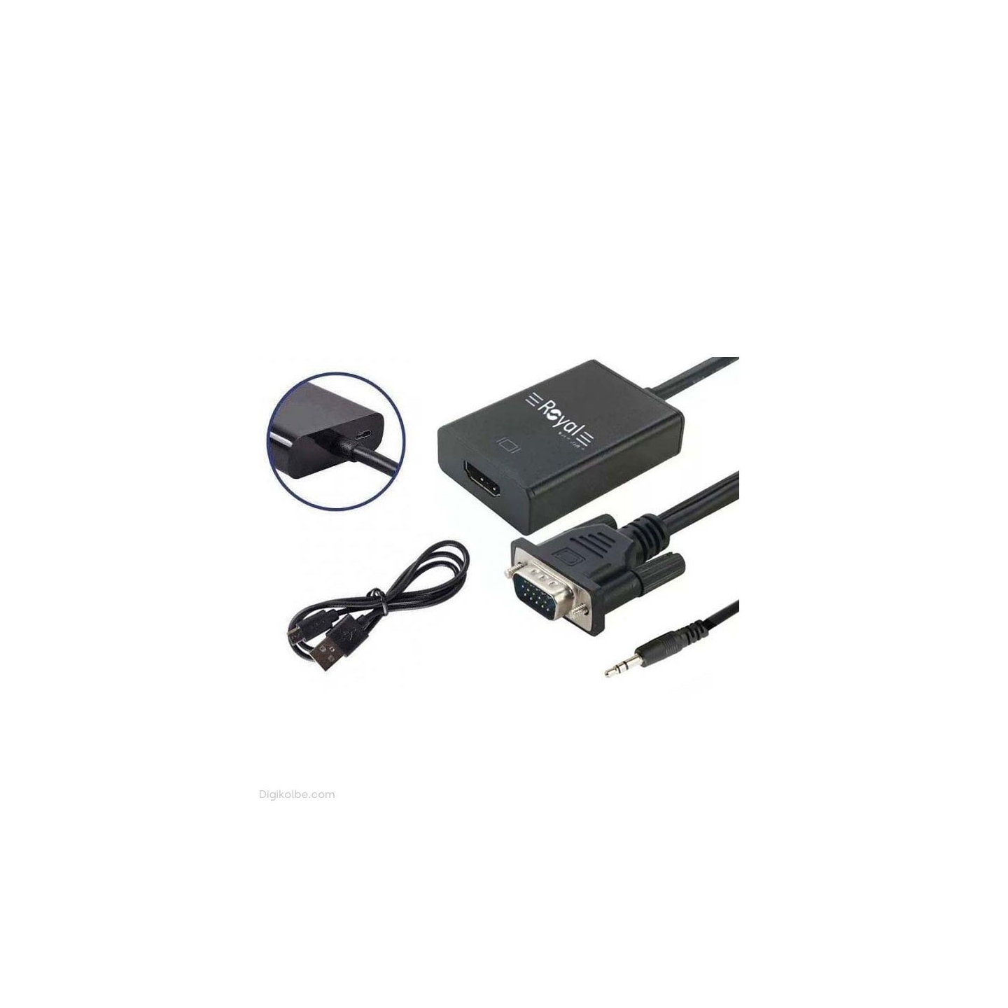 تبدیل VGA به HDMI رویال ( با کابل صدا و برق )