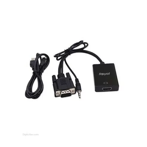 تبدیل VGA به HDMI رویال ( با کابل صدا و برق )