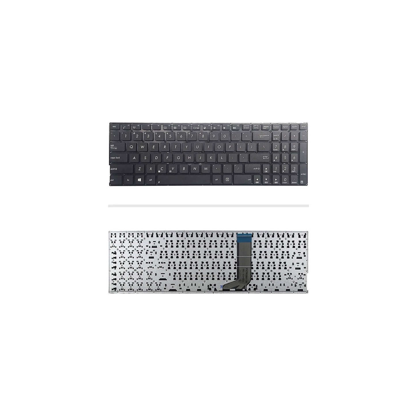 کیبورد لپ‌تاپ ایسوس K556 (VivoBook | اینتر کوچک | بدون فریم)