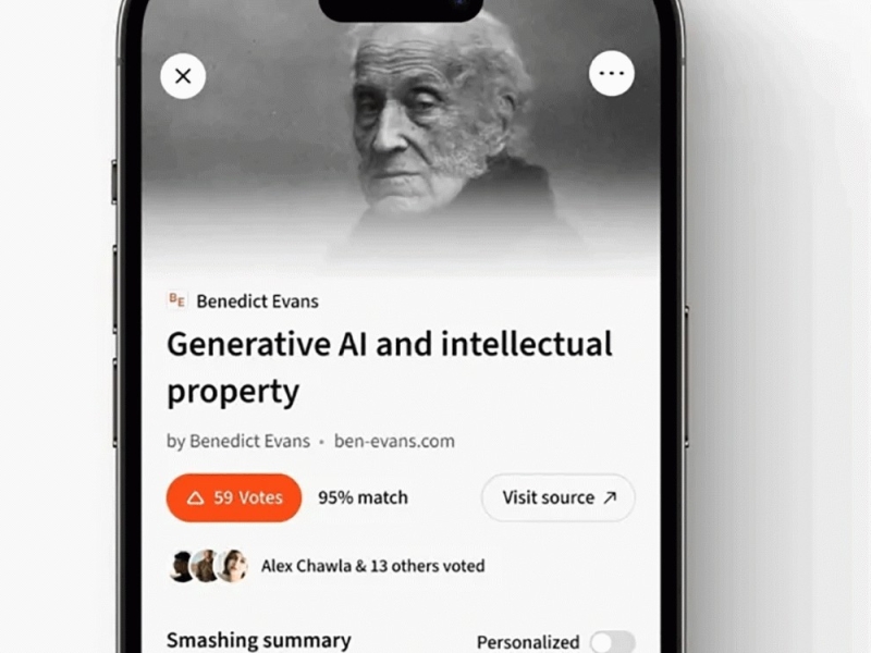 اپلیکیشن Smashing، پلتفرم انتخاب و پیشنهاد کتاب که توسط بنیان‌گذار Goodreads توس
