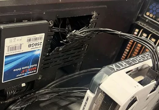 تعمیرکار، رایانه‌ی گیمینگ مشتری را یک «هیولا» نامید — شیوه‌ی مدیریت کابل به‌قدری وحشتناک بود که می‌توانست باعث زخم روی پوست شود.